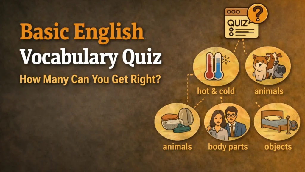 Basic English Vocabulary Quiz – How Many Can You Get Right?