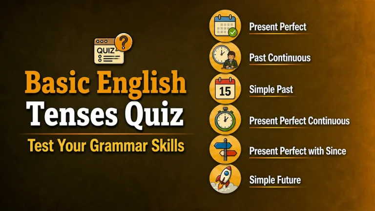 Basic English Tenses Quiz – Test Your Grammar Skills