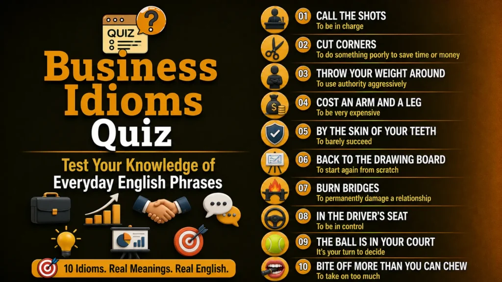 Business Idioms Quiz: Test Your Knowledge of Everyday English Phrases